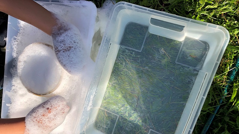 Skum och vatten är skoj.